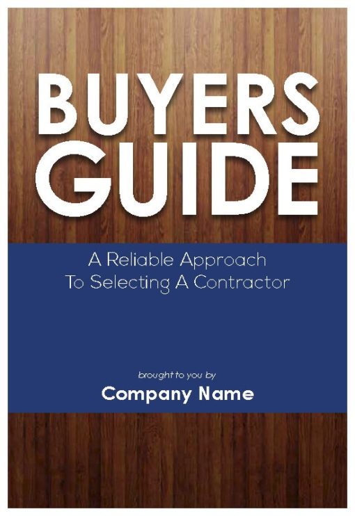 Buyers Guide to Selecting a Contractor, Front Cover