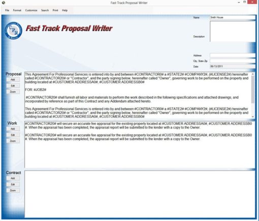 Fast Track Proposal Writer Home Page