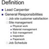 Lead Carpenter Production Training