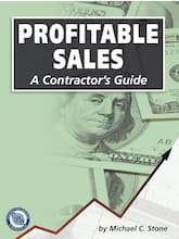 Profitable Sales, A Contractor's Guide by Michael Stone, Front Cover